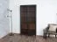 Vitrinenschrank mit zwei Glastüren Chaabane 01 | Farbe: Eiche Dunin / Schwarz | inkl. LED-Beleuchtung | Beine & Griffe: Metall | Maße: 194,5 x 91,5 x 39 cm