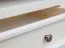 Vitrine Gyronde 15, Kiefer massiv Vollholz, Farbe: Weiß / Walnuss - 190 x 90 x 45 cm (H x B x T)