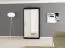100 cm breiter Kleiderschrank mit 5 Fächern und 2 Türen | Farbe: Weiß / Schwarz Abbildung
