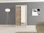 100 cm breiter Kleiderschrank mit 5 Fächern und 2 Türen | Farbe: Sonoma Eiche / Weiß Abbildung