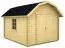 Holz-Gartenhaus 4,05 x 3,18 Meter (inkl. Dach) | 1 Fenster | 28 mm Blockbohlen |natur unbehandelt | Satteldach | inkl. Fußboden | aus nordischer Fichte Abbildung