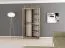100 cm breiter Kleiderschrank mit 2 Türen | 5 Fächer | Farbe: Weiß Abbildung