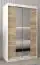 Schiebetürenschrank / Kleiderschrank Bisaurin 2B mit Spiegel, Farbe: Weiß matt / Eiche Sonoma - Abmessungen: 200 x 120 x 62 cm ( H x B x T)