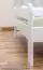 Jugendbett Kiefer Vollholz massiv weiß lackiert A11, inkl. Lattenrost - Abmessung 160 x 200 cm