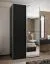 Kleiderschrank / Schiebetürenschrank | Farbe: Schwarz | 6 Fächer | 2 Kleiderstangen | Farbe: Schwarz | 2 Schiebetüren | 245,5 x 140 x 64 cm | ABS-Kanten