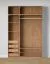 Offener Kleiderschrank | 4 Innenschubladen | Farbe: Eiche Puccini | 7 Fächer | 1 Kleiderstange | Maße: 154 x 55 x 234 cm | Universelles Design | 4 Holzeinlegeböden