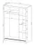 Eleganter Schwebetürenschrank mit fünf Fächern Bickleigh 06, Farbe: Grau - Abmessungen: 200 x 150 x 62 cm (H x B x T)