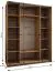 Kleiderschrank / Schiebetürenschrank | 10 Einlegeböden | 11 Fächer | 245,5 x 190 x 64 cm | 2 Kleiderstangen | 2 Schiebetüren | Farbe: Weiß | Soft-Close