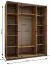 Kleiderschrank / Schiebetürenschrank | 245,5 x 190 x 64 cm | 2 Schiebetüren | 2 Kleiderstangen | 10 Einlegeböden | 11 Fächer | Farbe: Schwarz | Soft-Close