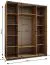 Kleiderschrank / Schiebetürenschrank | 11 Fächer | 2 Schiebetüren | 245,5 x 190 x 64 cm | Spiegel | Soft-Close | 2 Kleiderstangen | Farbe: Kaschmir