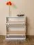Schuhschrank Kiefer Holz massiv, Farbe: Weiß 80x72x29 cm