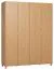 Kleiderschrank Averias 15, Farbe: Eiche - Abmessungen: 239 x 185 x 57 cm (H x B x T)