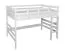 Hochbett "Easy Premium Line" K22/n, Buche Vollholz massiv Weiß - Liegefläche: 90 x 190 cm