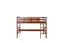 Hochbett 90 x 200 cm für Kinder, "Easy Premium Line" K22/n, Buche Massivholz kirschfarben, teilbar
