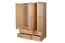 Kleiderschrank Massivholz natur 017 - 190 x 133 x 60 cm (H x B x T)