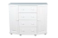 Kommode Kiefer massiv Vollholz Weiß Junco 167 - Abmessung: 100 x 120 x 47 cm (H x B x T)