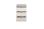 Nachtkommode Sabadell 21, Farbe: Eiche / Beige Hochglanz - 67 x 45 x 38 cm (H x B x T)