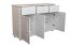 Sideboard mit 3 Schubladen, Farbe: Weiß, Breite: 150 cm - Küchenschrank, Anrichte, Sideboard