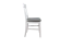 Stuhl "Solin" Eiche weiß/natur mit Stoffbezug 29, massiv - Abmessungen: 94 x 42 x 43 cm (H x B x T)