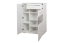 Vitrine Garim 15, Farbe: Weiß Hochglanz - 123 x 90 x 40 cm (H x B x T)
