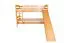 Stockbett mit Rutsche 80 x 200 cm, Buche Massivholz Natur lackiert, umbaubar in zwei Einzelbetten, "Easy Premium Line" K27/n