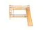 Stockbett mit Rutsche 80 x 200 cm, Buche Massivholz Natur lackiert, umbaubar in zwei Einzelbetten, "Easy Premium Line" K29/n