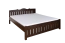 Modernes stabiles Doppelbett Eiche Massivholz Pirol 90, Walnussfarben, Matratzenmaße 180 x 200 cm, langlebig und stabil, hochwertig verarbeitet