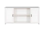 Kommode Badus 04, Farbe: Weiß - 82 x 169 x 44 cm (H x B x T)