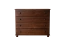 Massive Kommode Walnussfarben Kiefer Vollholz Junco 137, mit vier große Schubladen, lange Lebensdauer, 82 x 100 x 42 cm, mit viel Stauraum