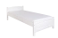 Weißes Einzelbett, robustes Gästebett Buche Vollholz 117, inkl. Lattenrost, Liegefläche 90 x 200 cm
