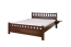 Doppelbett Buche Massivholz 108, Walnussfarben, inkl. Lattenrost, Liegefläche 160 x 200 cm, bequemes Gästebett, langlebig und robust, einfacher Aufbau