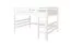Hochbett 140 x 190 cm für Erwachsene "Easy Premium Line" K23/n, Buche Massivholz weiß lackiert, teilbar