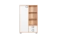 Kommode 26, Farbe: Buche / Weiß - 134 x 86 x 37 cm (H x B x T)