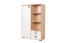 Kommode 26, Farbe: Buche / Weiß - 134 x 86 x 37 cm (H x B x T)