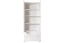 Weiße Vitrine Kiefer Vollholz Junco 32, 195 x 84 x 42 cm, mit 2 Schubladen und 4 geräumigen Fächern, hochwertig verarbeitet, schlichtes Design