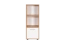 Bücherregal Palpala 02, Farbe: Eiche Sonoma / Weiß - 110 x 41 x 35 cm (H x B x T)