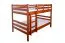 Etagenbett / Stockbett 120 x 200 cm "Easy Premium Line" K24/n, Kopf- und Fußteil gerade, Buche Massivholz Kirschfarben lackiert, teilbar