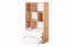 Jugendzimmer - Regal Alard 04, Farbe: Eiche / Weiß - Abmessungen: 151 x 80 x 40 cm (H x B x T)