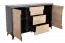 Kommode Amanto 6, Farbe: Schwarz / Esche - Abmessungen: 91 x 150 x 40 cm (H x B x T)