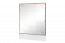 Spiegel Manase 14, Farbe: Eiche Braun / Weiß Hochglanz - 81 x 63 x 2 cm (H x B x T)
