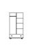 Kleiderschrank Kiefer 80 cm