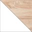 Esstisch ausziehbar Arowana 11, Farbe: Eiche / Weiß Glanz - Abmessungen: 160 - 210 x 90 cm (B x T)